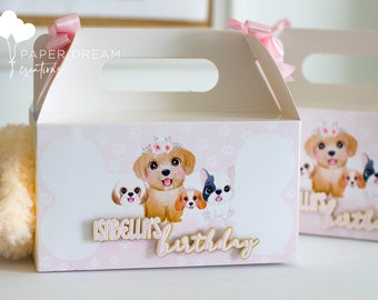 Puppy DOG boxes PUPPY favor boxes  / puppy favor boxes / doggie party/ adoption party/PAWTY