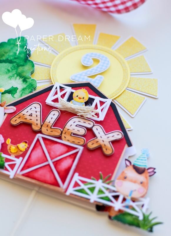 Farm Cake Topper/ Farm Party / Barnyard Cake Topper/ Animal Farm Cake ...