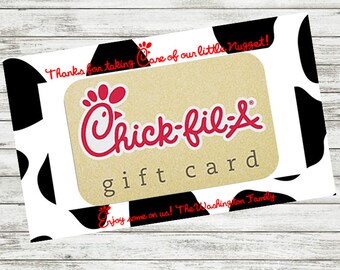 Chick Fil A Gift Card Etsy