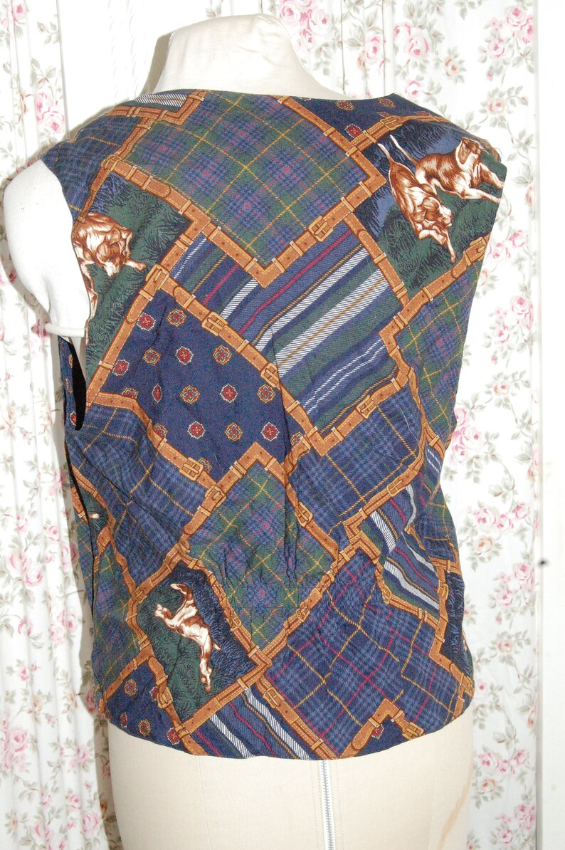 Koret City Blues dog print reversible ladies vest SZ Medium.