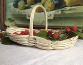 Antique Berry-picking Basket, French basketweave art