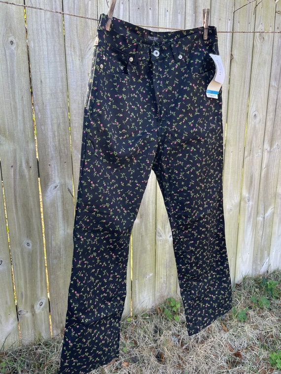 Vintage 1990s floral print pants - image 4