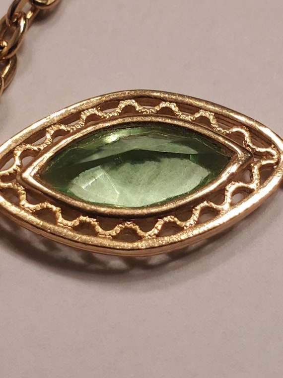 1960s uranium Vaseline glass necklace