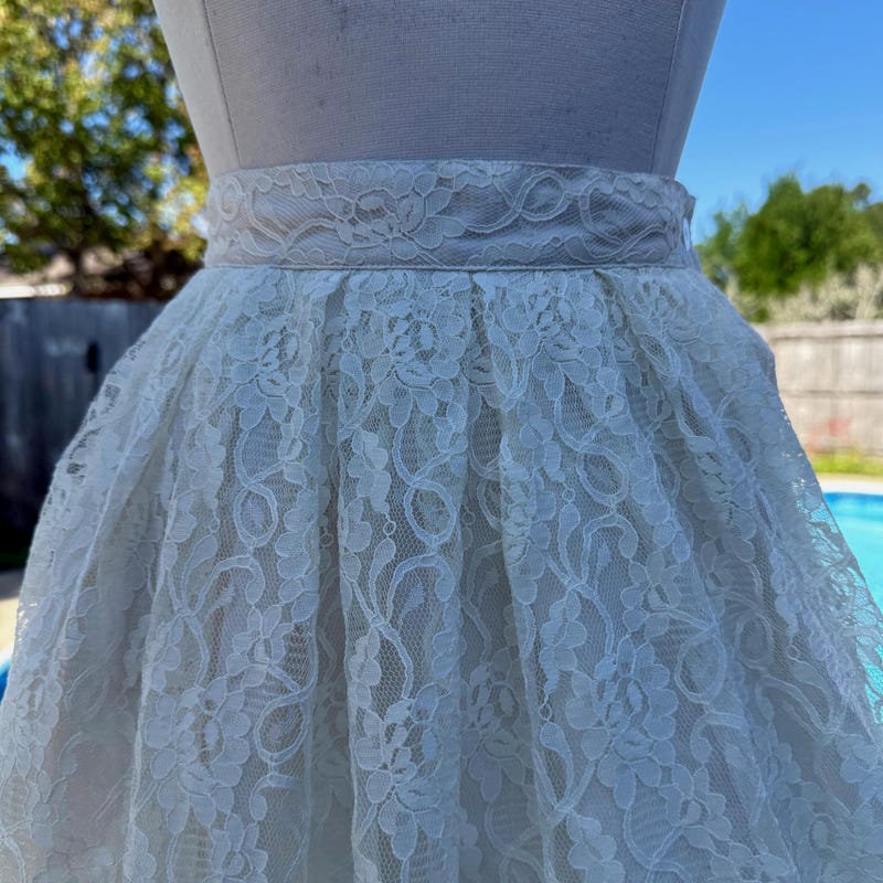 Ivory Lace Slip Skirt