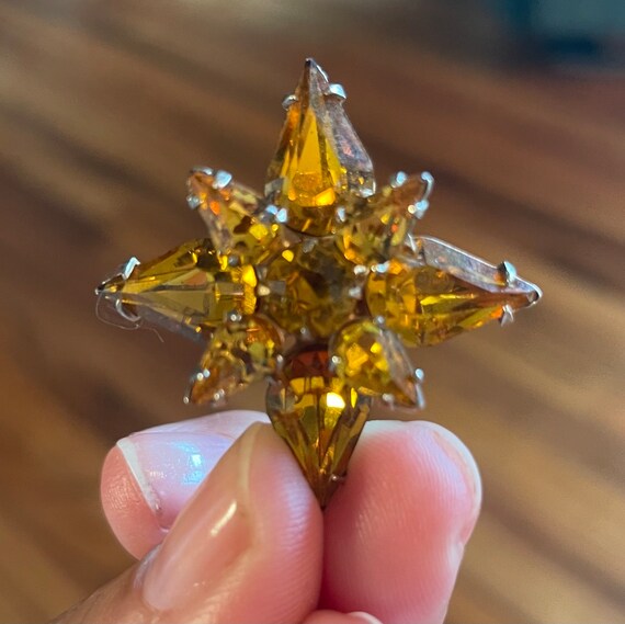 Vintage starburst brooch - image 4