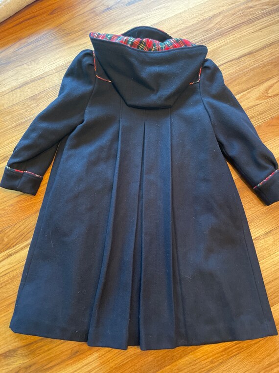 1970s Girls size 7 beautiful  navy blue and red p… - image 4