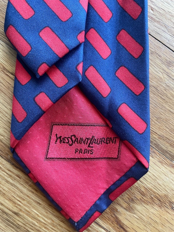 Vintage 1960s Yves Saint Laurent, silk necktie