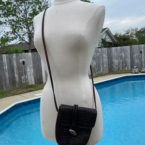 Vintage Brighton crossbody purse woven leather