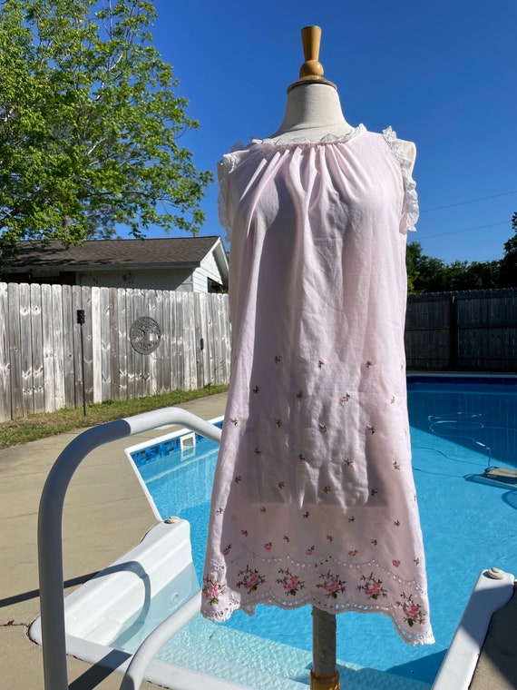 vintage pink slip dress nightgown