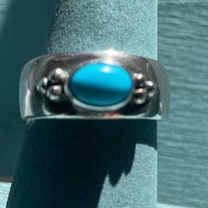 Vintage sterling silver and turquoise ring