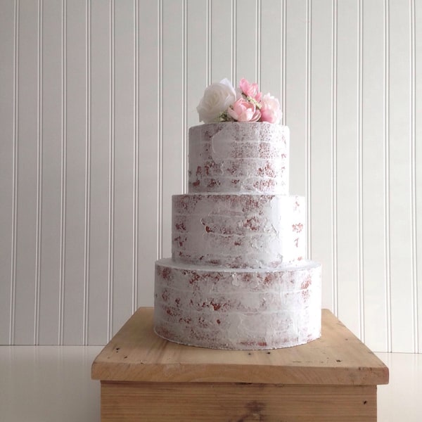 10" 8" 6" tiers, Fake naked cake. Cake display. You can open holes to place cake topper or flowers