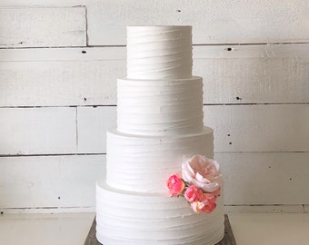 5” tall tiers Wedding rustic cake. 6" 8” 10” 12” tiers fake cake