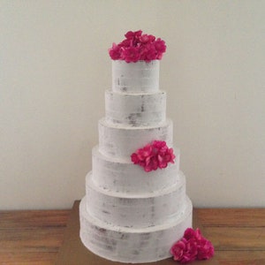 6 Tiers tall Fake wedding cake. Naked cake. Semi naked cake. Cake display. Centerpiece. image 2
