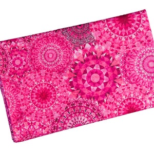 Damen-Loopschal Kreise Mandala Kaleidoskop Farbverlauf pink ca. 25 cm x 140 cm 100% Baumwolle Rundschal Schlauchschal Bild 2