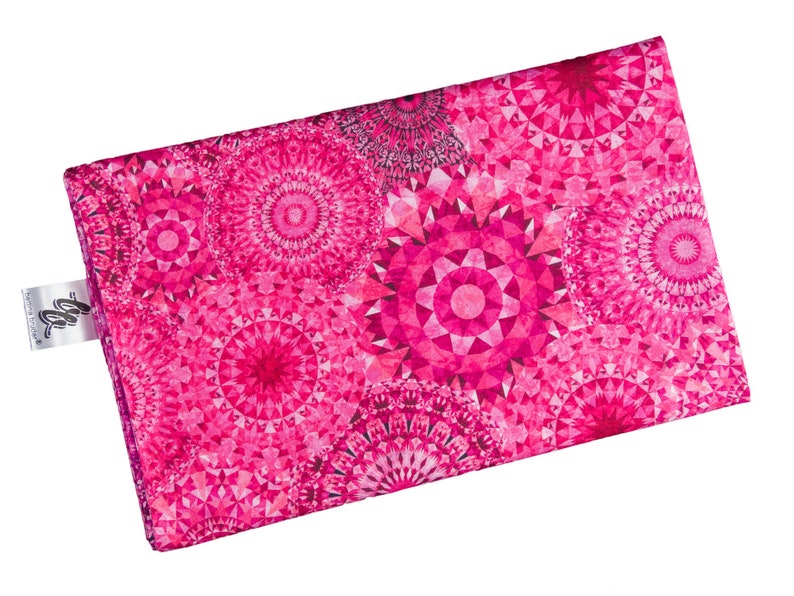 Damen-Loopschal Kreise Mandala Kaleidoskop Farbverlauf pink ca. 25 cm x 140 cm 100% Baumwolle Rundschal Schlauchschal Bild 2