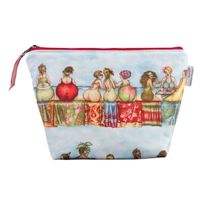 Kosmetiktasche Fruit Ladies Badenixen hellblau bunt - Schminktäschchen Makeup