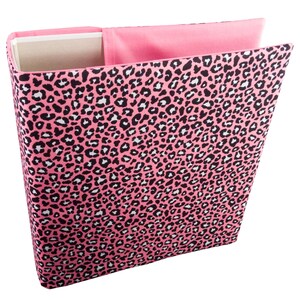 Ordner DIN A4 Leoprint Leopard rosa schwarz 8 cm Rückenbreite auf Wunsch mit Namen Bild 4