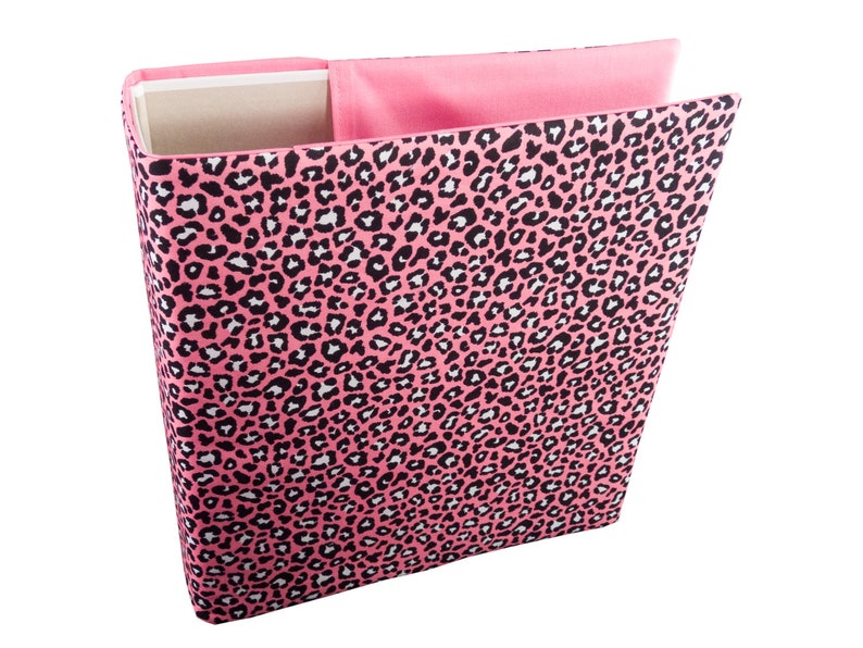 Ordner DIN A4 Leoprint Leopard rosa schwarz 8 cm Rückenbreite auf Wunsch mit Namen imagen 4
