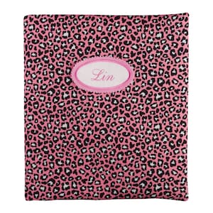 Ordner DIN A4 Leoprint Leopard rosa schwarz 8 cm Rückenbreite auf Wunsch mit Namen Bild 1