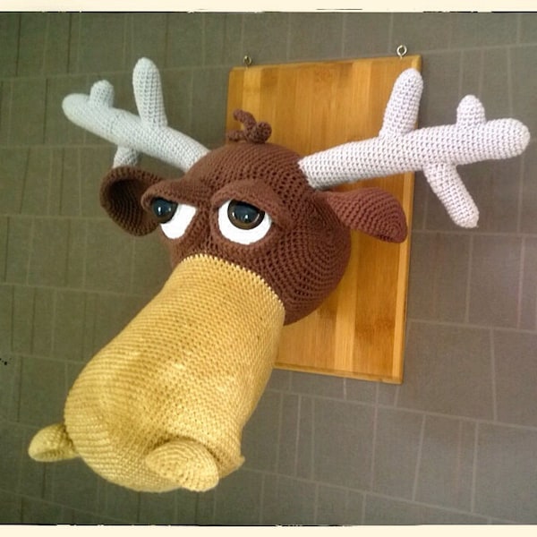 CROCHET PATTERN Moose Wall Trophy Crochet Pattern (Ceci est un modèle au crochet, pas le produit fini)