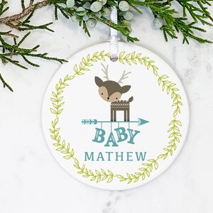 Baby Ornament, Custom Name Christmas Ornament, Christmas Gift, Keepsake for a Boy, Baby&#39;s First Christmas