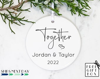 Together Ornament, First Christmas Together, Couples Ornament, First Christmas Together, 2024, Boyfriend Ornament, Girlfriend, Ceramic