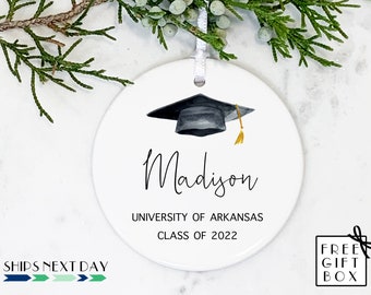Personalized Graduation Ornament, College, University, High School, Custom, Graduation Gift, Graduation Keepsake, Masters Degree, 2026
