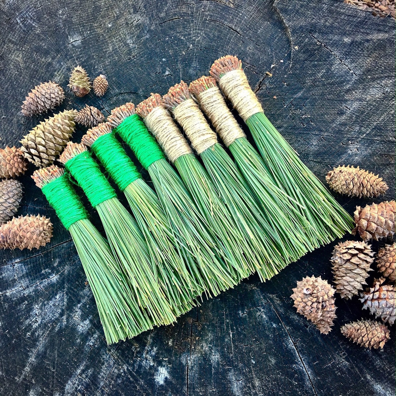 Pine Needle Hand Broom Etsy
