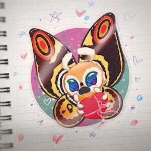 Fluttery Valentine Kaiju sticker
