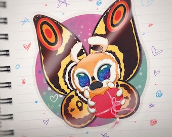 Fluttery Valentine Kaiju sticker