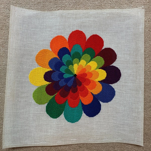 Rainbow Needlepoint Etsy
