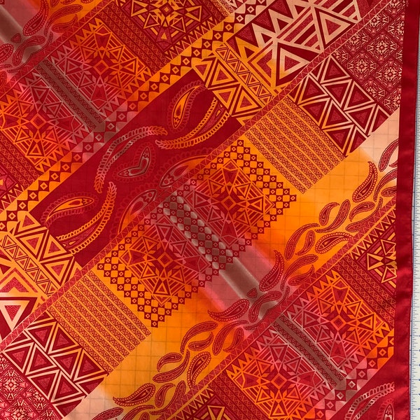 Adrienne Landau Studio SILK Scarf (34" x 35") Reds & Oranges