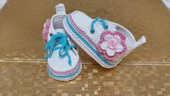 Crochet Baby Shoes Baby Sneakers Crochet Baby Booties Handmade
