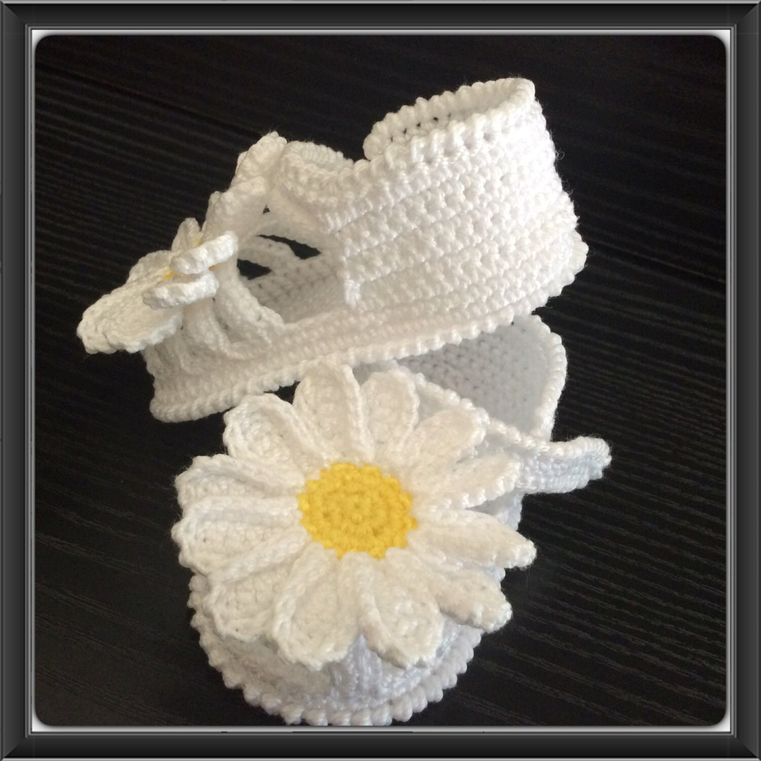 White Crochet Baby Girl Shoes,crochet Baby Booties, Summer Sandals With ...