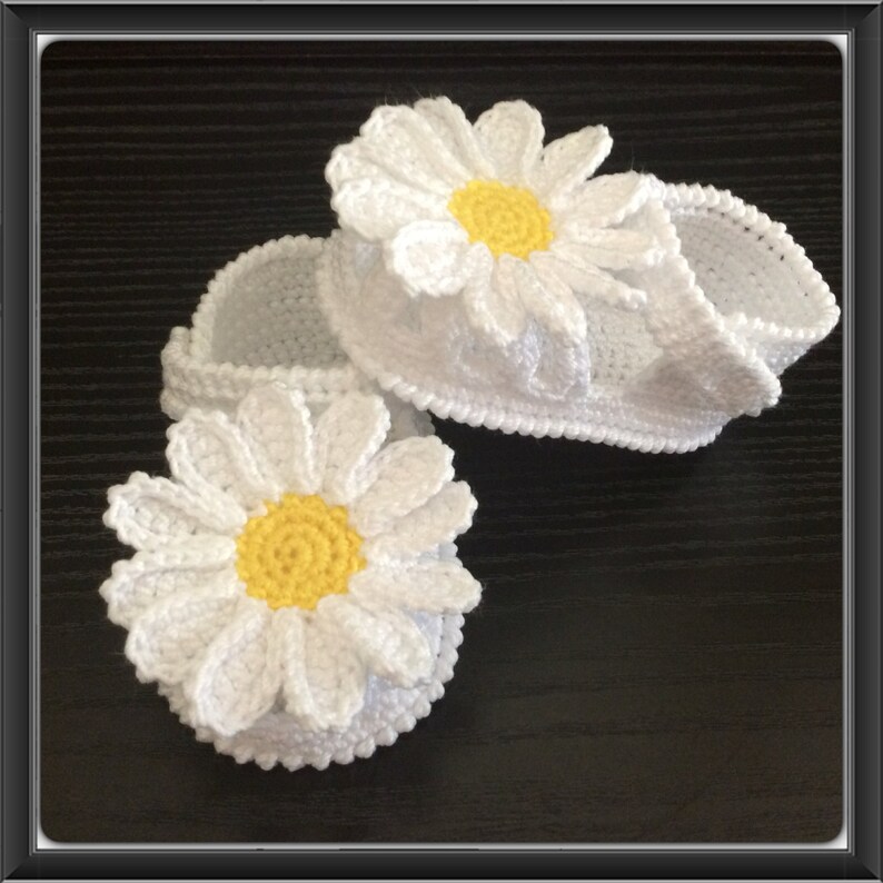 White Crochet Baby Girl Shoes,crochet Baby Booties, Summer Sandals With ...
