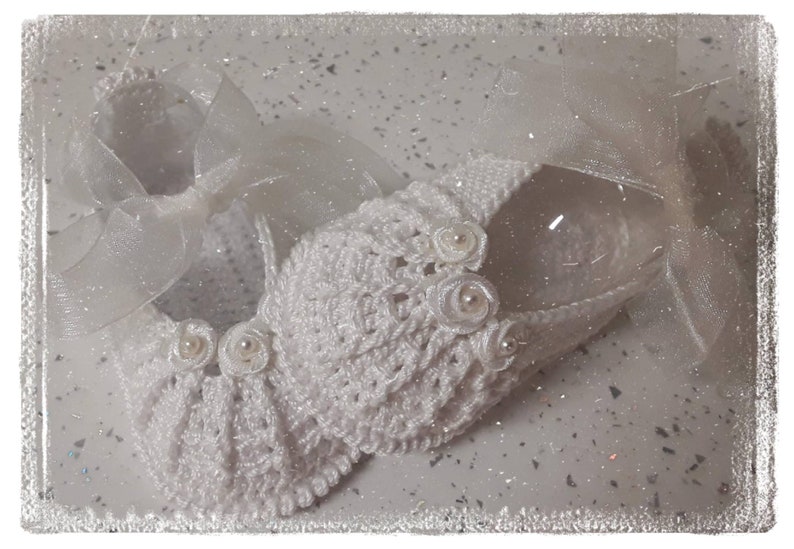 White Baby Crochet Shoes,crochet Ballarina Slippers, Crochet Baby Shoes ...