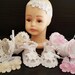 Crochet Girls Sandals And Headband Red and White main image 0