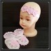 Crochet Girls Sandals And Headband Red and White main image 1