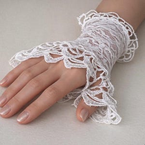 Guantes de boda, guantes de encaje color marfil, guantes de encaje sin dedos, guantes de encaje color marfil sin dedos,