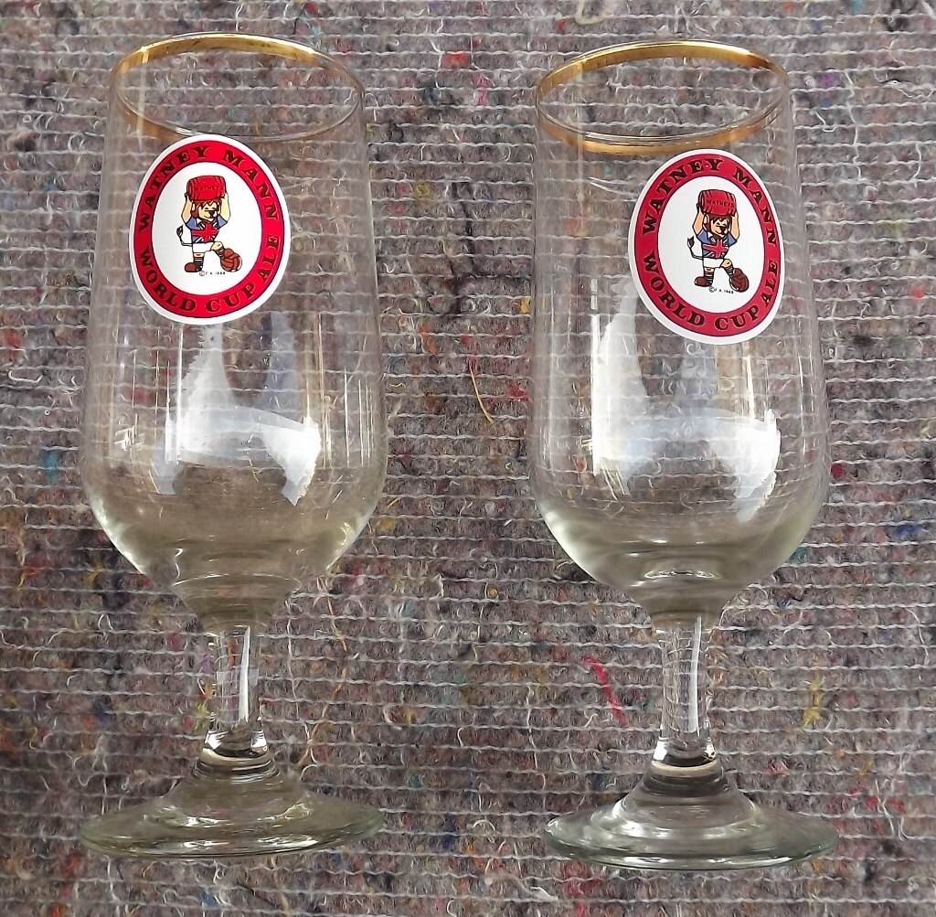 1966 English Football World Cup Willie Watney Pale Ale Glasses Etsy