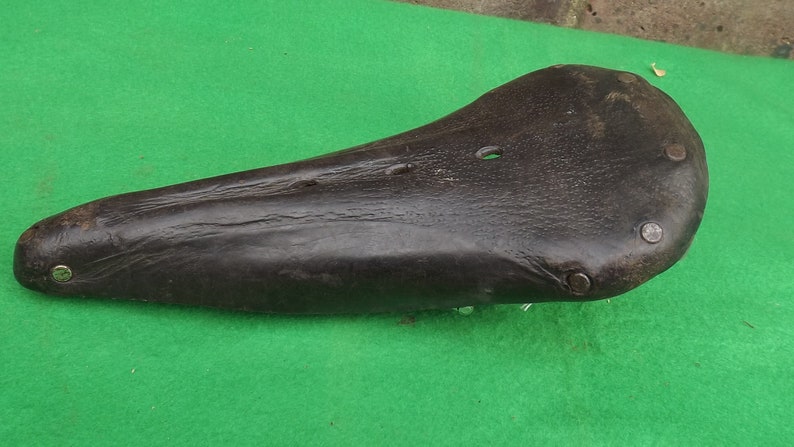 Vintage Leather Racing Bicycle Saddle No Makers Name