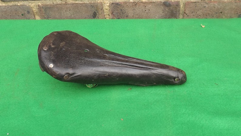 Vintage Leather Racing Bicycle Saddle No Makers Name