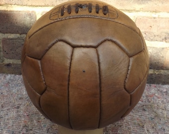 Vintage Style Old Fashioned Leather Football 12 Panel or 18 Panel Pattern superb Gift.