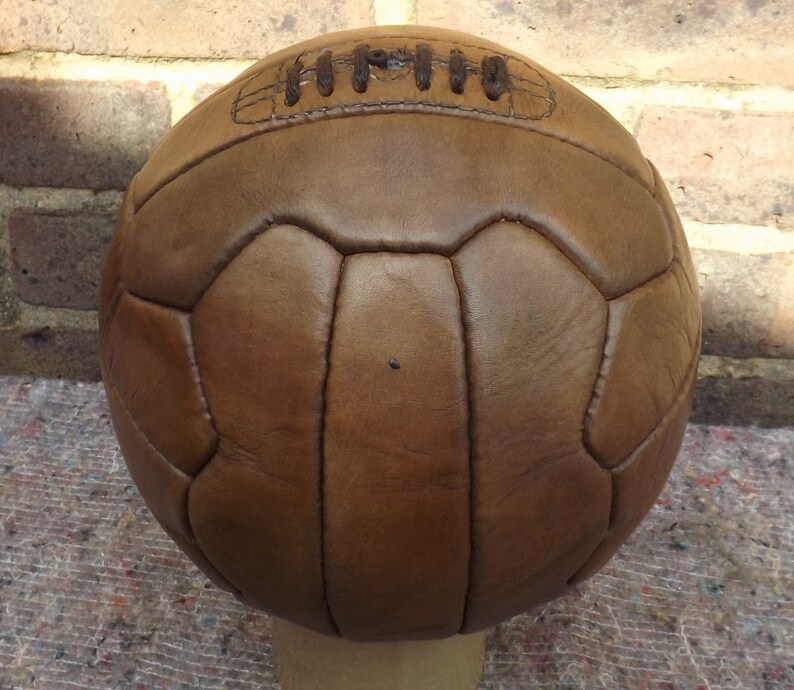 Vintage Style Old Fashioned Leather Football 12 Panel or 18 Etsy
