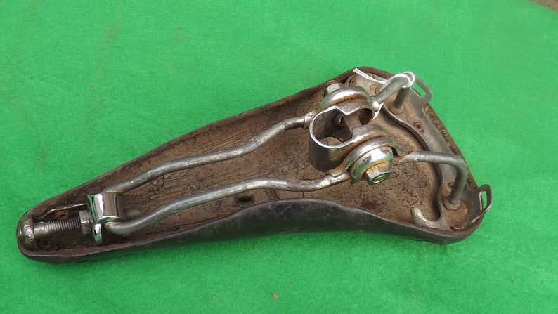 Vintage Leather Racing Bicycle Saddle No Makers Name