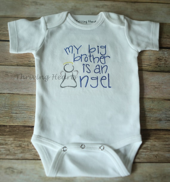 Mon Grand Frere Est Un Ange Bebe Arc En Ciel Sensibilisation Etsy