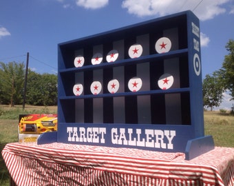Tabletop Carnival Shooting Gallery Game, Nerf Compatible