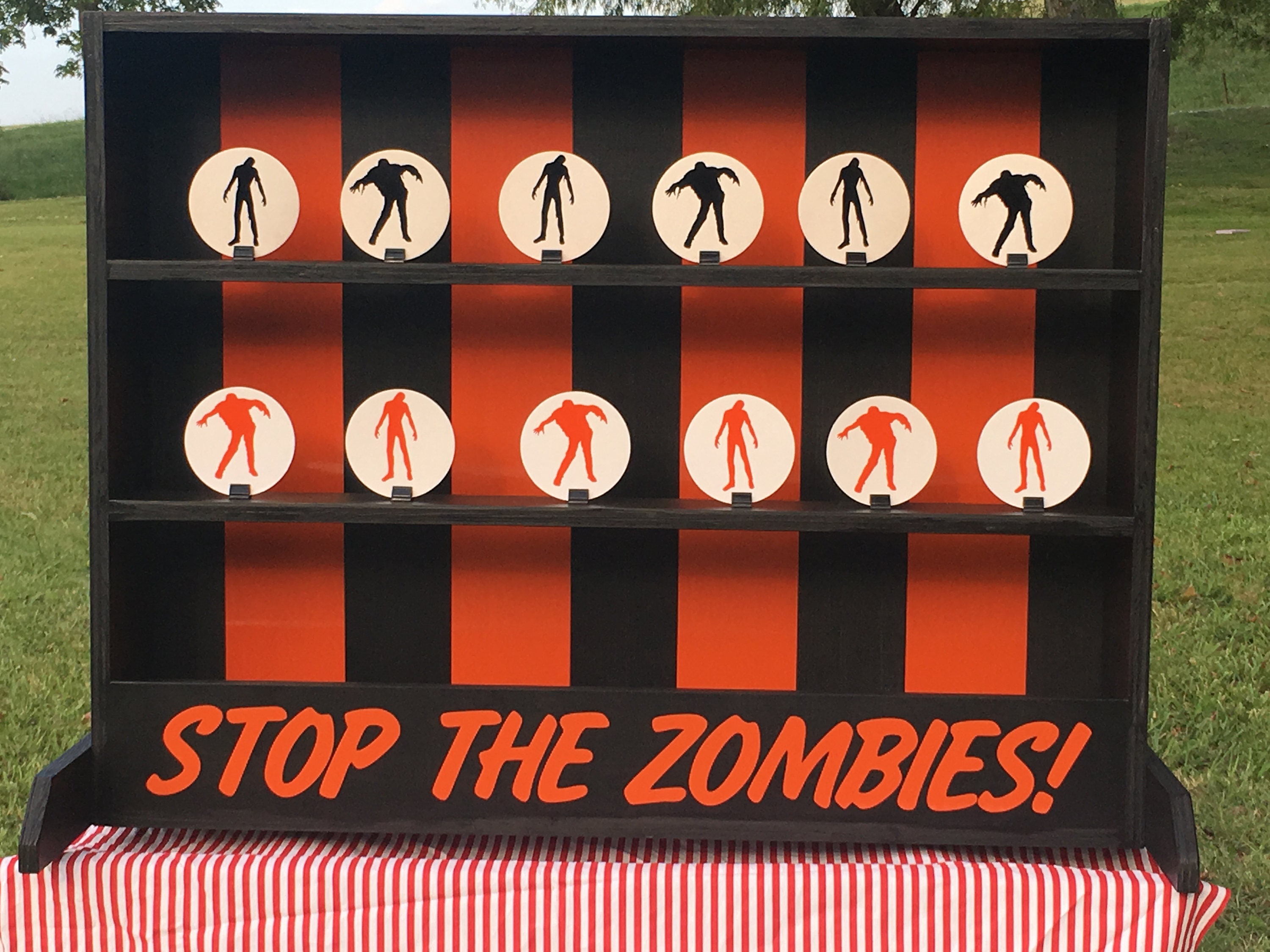 Zombie Theme tabletop Shooting Gallery Carnival Game for Walking Dead Party 