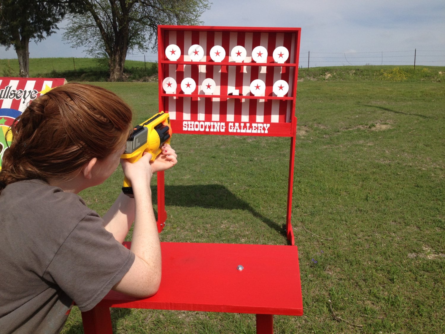 Shooting Gallery Carnival Game Compatible With Nerf Guns.