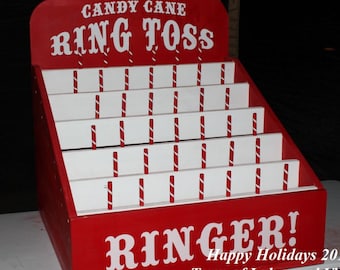 Christmas Candy Cane Ring Toss Carnival Game for your holiday party